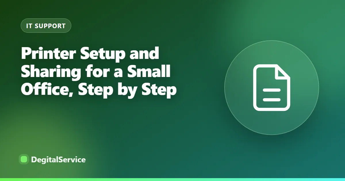 Printer Setup and Sharing for a Small Office, Step by Step