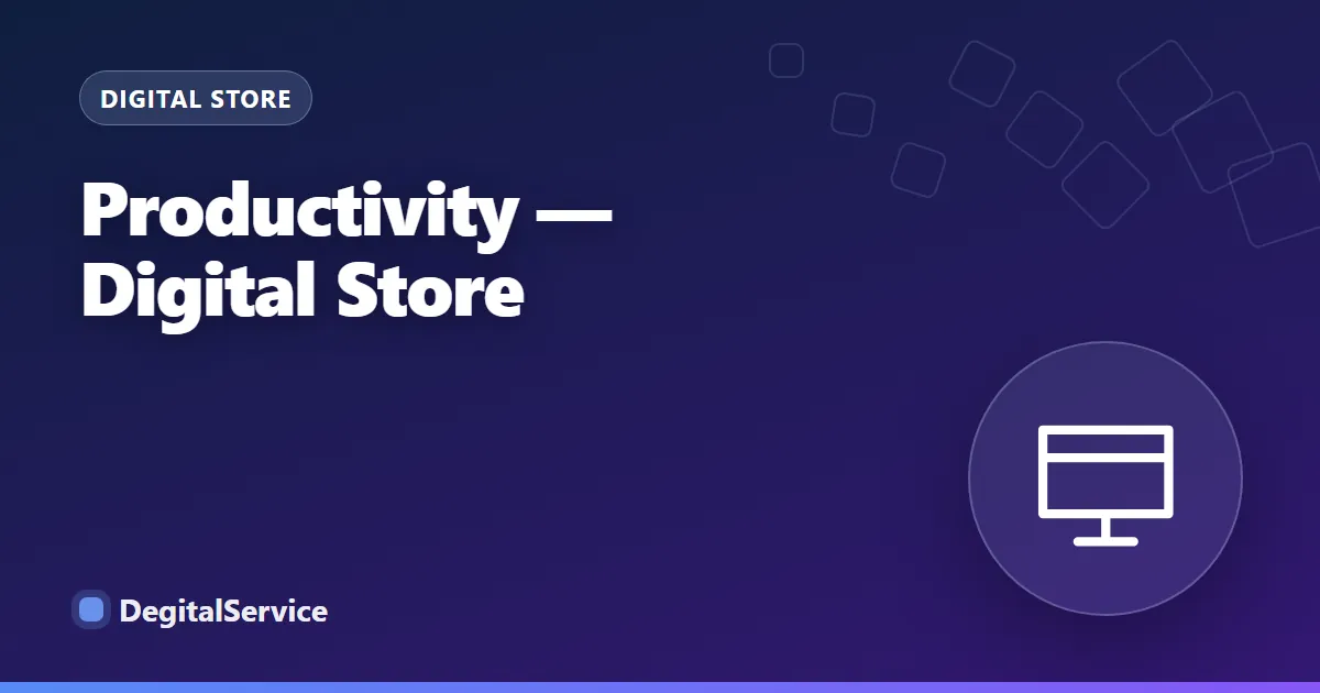 Productivity digital products