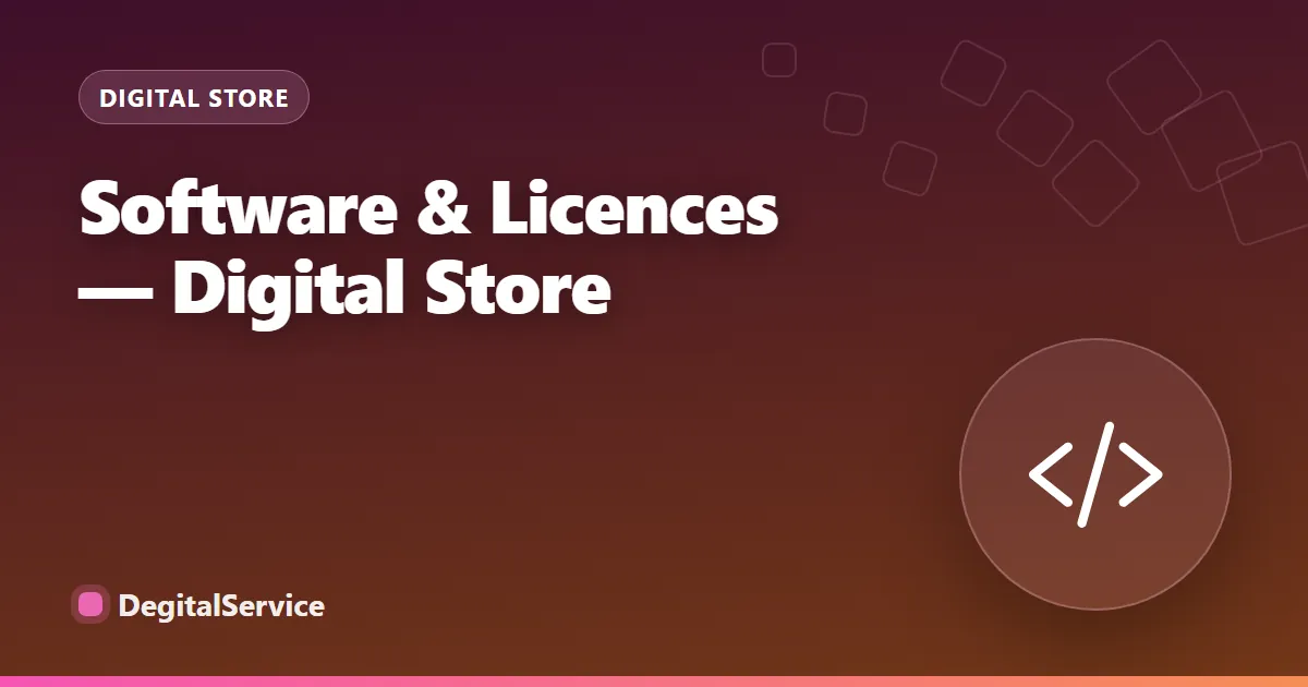 Software & Licences digital products